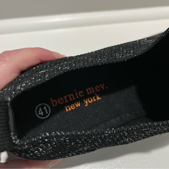 Bernie Mev Leviah Slip On Sneaker Black Silver Fabric - Picture 8 of 10